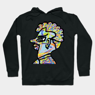 Perfil Abstracto de un Joven Feliz Hoodie